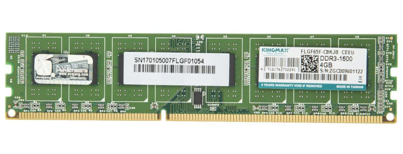 رم دسکتاپ DDR3 تک کاناله 1600 مگاهرتز کینگ مکس ظرفیت 4 گیگابایت