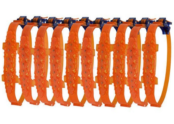 زنجیر چرخ کمربندی نانوسایبر 6 عددی نارنجی سایز رینگ 13-16