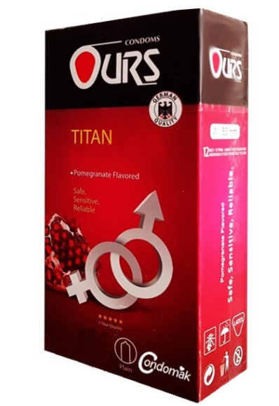کاندوم تنگ کننده انار اورز مدل Titan بسته 12 عددی