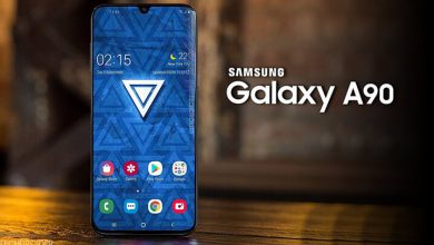 بررسی و خرید گوشی A90 سامسونگ با اینترنت پرسرعت 5G Samsung-Galaxy-A90-5G-and-black-front-and-back