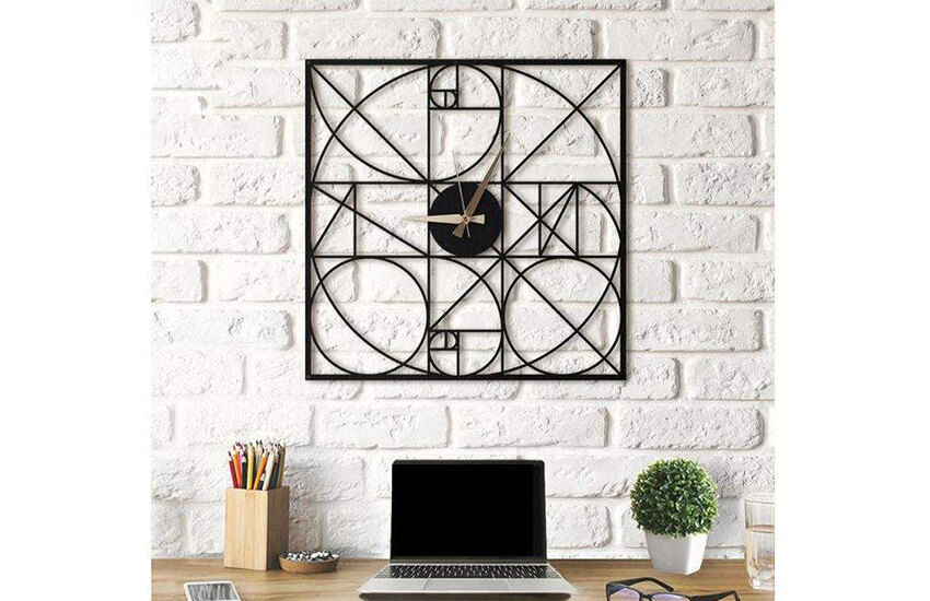 ساعت دیواری آتینو طرح Fibonacci سایز L