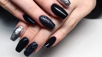 مدل دیزاین ناخن با لاک مشکی خاص‌ترین طراحی