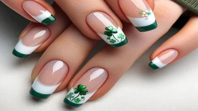 مدل دیزاین ناخن سبز؛ یک دیزاین ناخن لاکچری و خاص