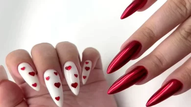 مدل دیزاین ناخن قرمز؛برای خانم‌های خوش سلیقه